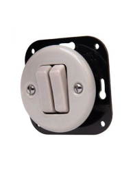 CERAMICZNY WŁĄCZNIK PODTYNKOWY DWUTOROWY KLAWISZOWY SZARY BEZ RAMKI 2WP02AG KL