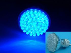 GU-10B BLUE 12V 48xLED 120ř 2,0W