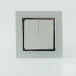 MAGIC Łącznik podwójny biały/chrom WP-3 M