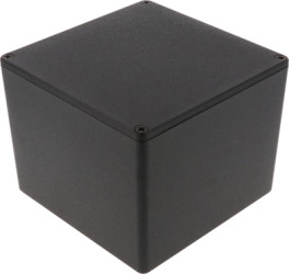 Aluminum die cast enclosure, (L x W x H) 119 x 120 x 94 mm, black (RAL 9005), IP54, 1590VBK