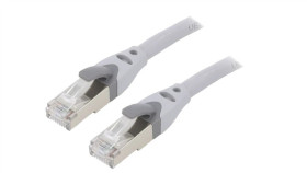Ibhhj Patch Cord S/Ftp 6A Ofc Pvc Szary 5M Rj45 Wtyk,Z Obu Stron