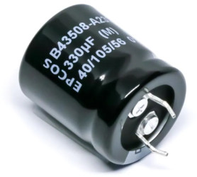 Electrolytic capacitor, 470 µF, 450 V (DC), ±20 %, radial, pitch 10 mm, Ø 35 mm, B43508B5477M000