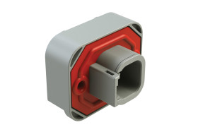 Złącze samochodowe 4-pinowe Amphenol Industrial 2-rzędowe Męski 7.5A AT Montaż na kołnierzu Złącze samochodowe