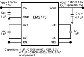 Low-Ripple 1.8V/1.6V Spread-Spectrum Switched Capacitor Step-Down Regulator