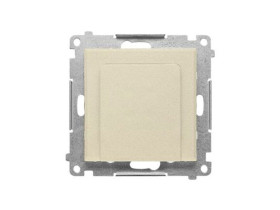 SIMON 55 Wyłącznik hotelowy elektroniczny z podświetleniem LED przekaźnik 16 A 230 V z opóźnieniem 10 20 30 s. szampański mat TE