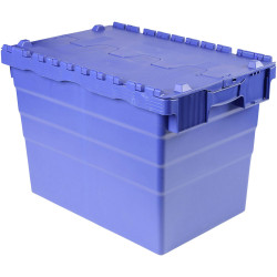 VISO DSW 5541 Storage Box 600x416x400mm Blue Hinged Lid Robust Housing