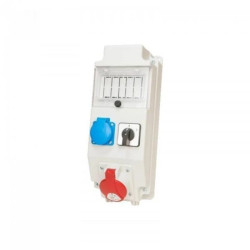 Rozdzielnica 1x16A 5p,1x250V,okienko, wyłącznik 0-1,ROS 5/X-12.1//0-1