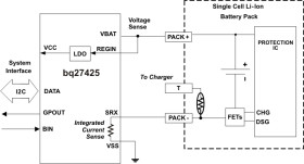 System-side Impedance Track™; fuel gauge LiMn2O4 battery