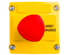 Kaseta z przyciskiem bezpieczeństwa przez obrót 1R żółta IP66 Osmoz 024212