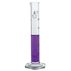 LabGlass Cylinder Hexagonal Base with Spout 50ml Class &#x27;A&#x27; Pack of 2