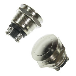 Przycisk PBS-28B Metal, Wypukły 2A/250V AC Off-(On) Kwasówka