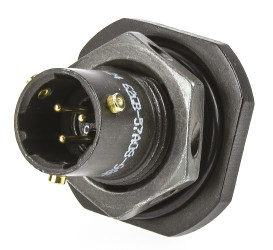 Złącze 3-pinowe Żeński Amphenol Limited Męski Montaż na panelu MIL-DTL-26482 rozmiar 8