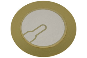 Buzzer piezoelektryczny; FT-35T-2.8A1; fi 35mm; 2,8kHz; powierzchniowy (SMD); blaszka; mosiądz; bez sprzężenia; 0,5mm; 24nF; KEP