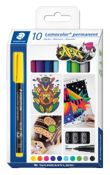317 C10 Permanent universal marker M, set, 10 colours