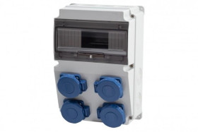 Rozdzielnica LAGO 10M - gniazda 4x230V IP65 /10 modułów/