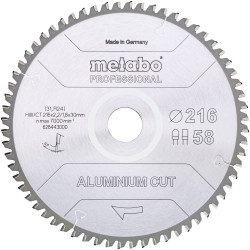Metabo 628443000 Circular Saw blade 216x30mm 58 cogs 1.8mm 1pc