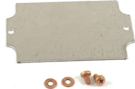 Mounting plate, steel, (L x W x H) 97 x 62 x 1 mm, natural, for 1590ZGRP082, 1590ZGRP082PL