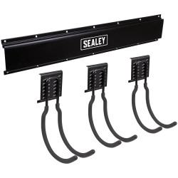 Sealey APHKIT8 Wall Mounting 3 Large Hook Storage Rail