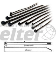 Opaska Kablowa 2,5x100mm CV UV czarna op=100szt.