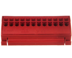Blok potencjałowy 4mm2 czerwony 812-103