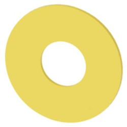 Backing plate for EMERGENCY STOP, yellow