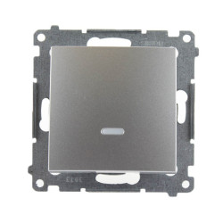 Łącznik pojedynczy podświetlany srebrny DW1L.01/43 Kontakt Simon54