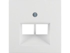 S.1/B.3/B.7 Płytka czołowa do gniazda przyłączeniowego UAE 2-kr komp./tel. biały 14091909 HAGER