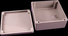 Polyester enclosure, (L x W x H) 255 x 251 x 120 mm, gray (RAL 7035), IP66, 1590ZGRP234