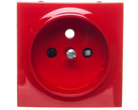 Simon 54 Pokrywa gniazda pojedynczego z przesłonami czerwona DGZ1ZP/22