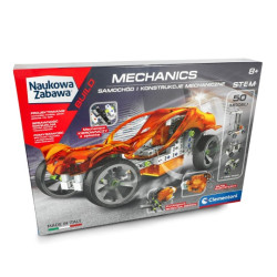 Zestaw konstrukcyjny Laboratorium Mechaniki - Samochód i konstrukcje mechaniczne - Clementoni 60595