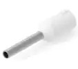 Insulated wire end ferrule, 0.5 mm², 14.5 mm/8 mm long, DIN 46228-4, white, 1241000-1