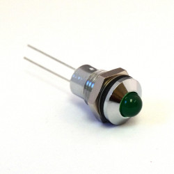 Lampka kontrolna do montażu panelowego 2.2V, zielona 8mm LED Chrom Wyprowadzenia CML Innovative Technologies