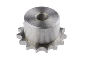 Koło łańcuchowe drabinkowe, 15 zębów, 06B-1, Pilot, śr otworu: 10mm, śr toczna: 45.81mm, Stal