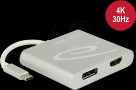 87716 Splitter USB Type-C plug &gt; HDMI, DP socket DP-Alt mode