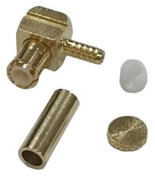 Złącze koncentryczne, 50, 0 to 3GHz, Męski, Połączenie zagniatane, Montaż na kablu