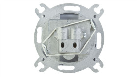 Karo Gniazdo Antenowe Rtv Zakończeniowe 10Db Srebrny Perłowy Gpa-10Spz/M/43