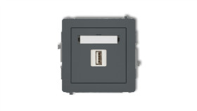 Deco Gniazdo Pojedyncze Usb-Aa 3.0 Grafitowy Mat 28Dgusb-5