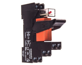 Przekaźnik kompletny serii RT 2P 24V DC z separacją logiczną moduł LED czerwony przył. śrubowe LZS:RT4B4L24