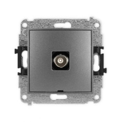 ICON Mechanizm gniazda pojedynczego BNC, bez pola opisowego grafitowy 11IGBNCBO-1