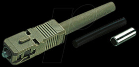 SC connector, single-mode, blue anti-kink protection