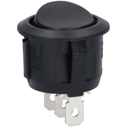 Bulgin R13112CAAA SPDT Non Illuminated On-On Black Round Rocker Switch