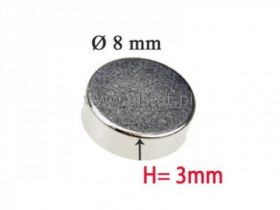 Magnes neodymowy okrągły 8x3mm