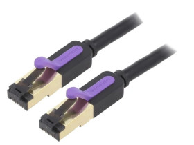 ICDBI Patch cord S/FTP 7 linka OFC PVC czarny 3m 28AWG