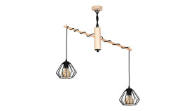 Lampa Wisząca Woody Black 2Xe27 Mlp281 Milagro