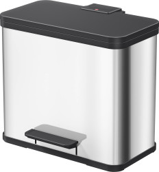 Hailo öko duo plus L 6302000 Kosz na śmieci 26 l stal nierdzewna (S x W x G) 470 x 430 x 340 mm stali szlachetnej Mechan