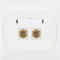 Gniazdo antenowe podwójne typu F (2x SAT, niezależne)