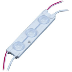 Moduł oświetleniowy 3x LED SMD 0,72W 12V 83lm/W czerwony z taśmą samoprzylepną IP67 MW-MLD-2835-3R-LENS