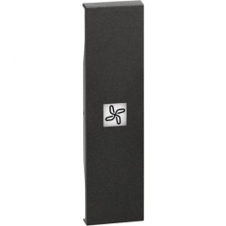 LIVING NOW klawisz z okienkiem podświetlenia wentylacja 1mod. czarny KG01RN