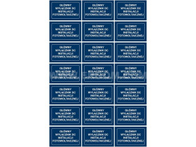 Zestaw oznaczników samoprzylepnych do fotowoltaiki TZ PV 37x60 G.W.D.I.F (10 szt.) E04TZ-05010213901 ERGOM