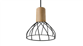 Lampa Wisząca Z Drucianym Eleganckim Kloszem Z Serii Moderno Lp-1221/1P S Bk...